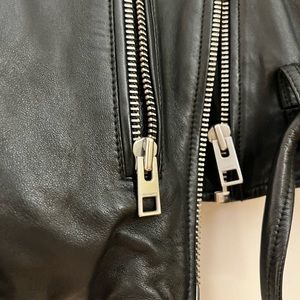 All Saints Balfern Leather Jacket in black, size 6